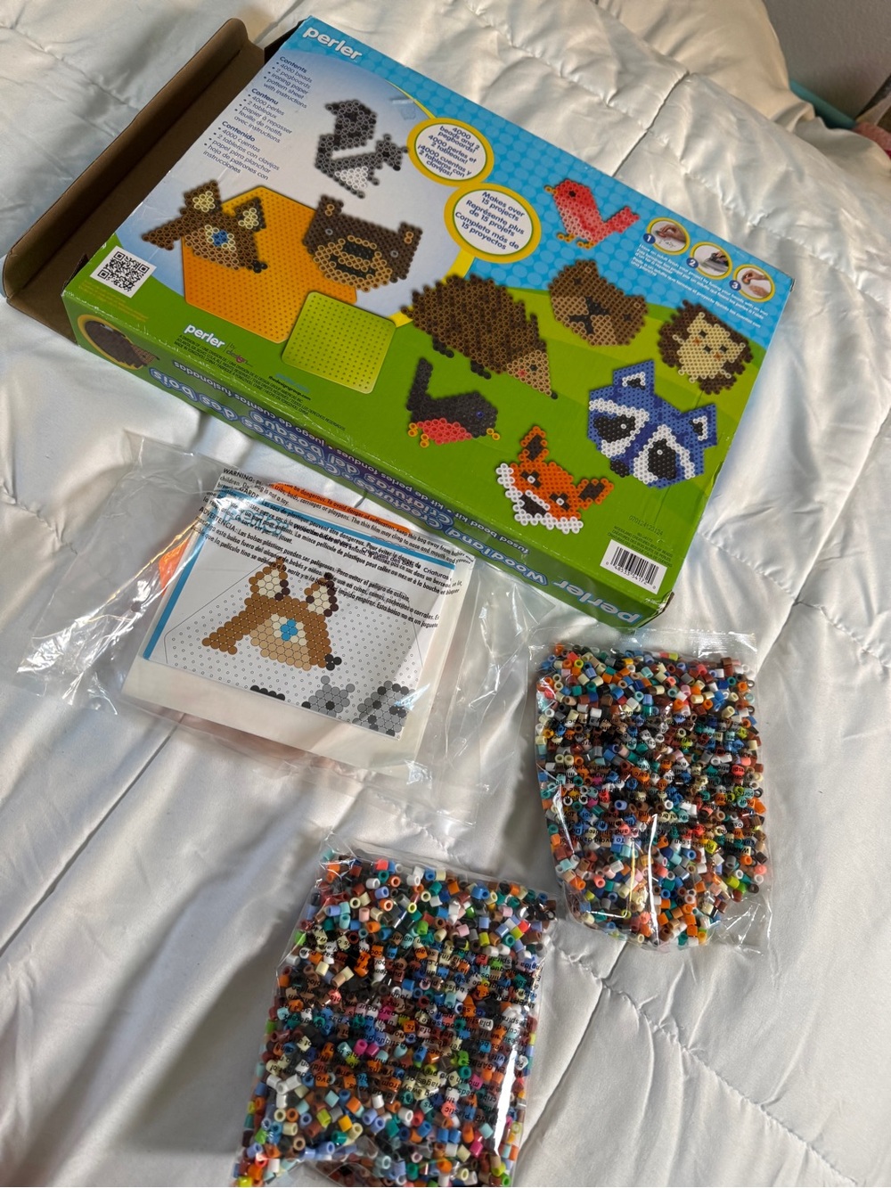 Perler woodland creatures kit open box